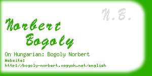 norbert bogoly business card